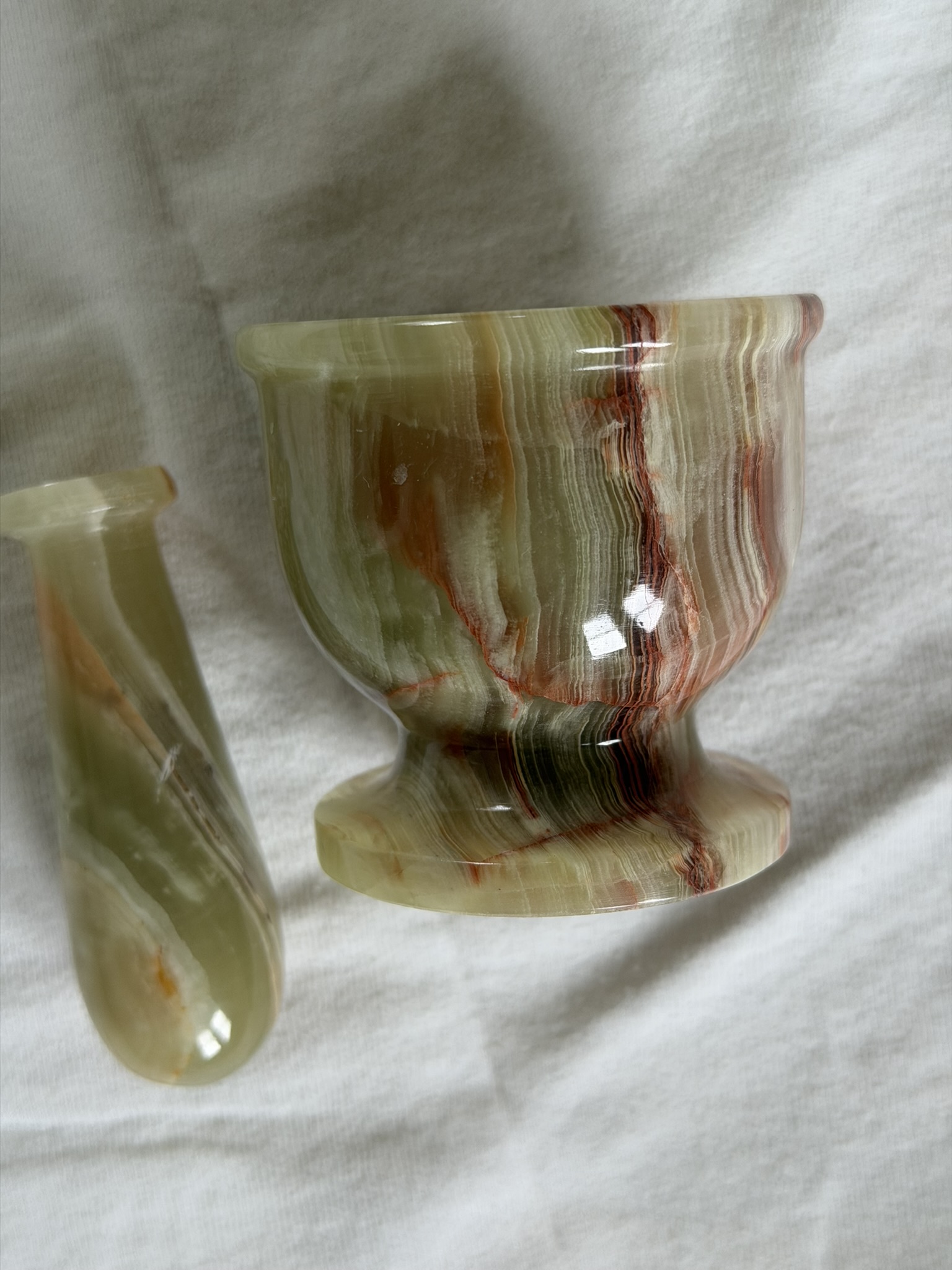 Mortar & Pestle 2.5 inch Green Onyx Marble